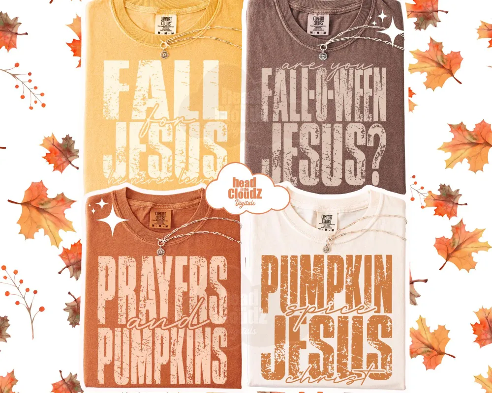 Religious Fall Bundle (Distressed PNG)
