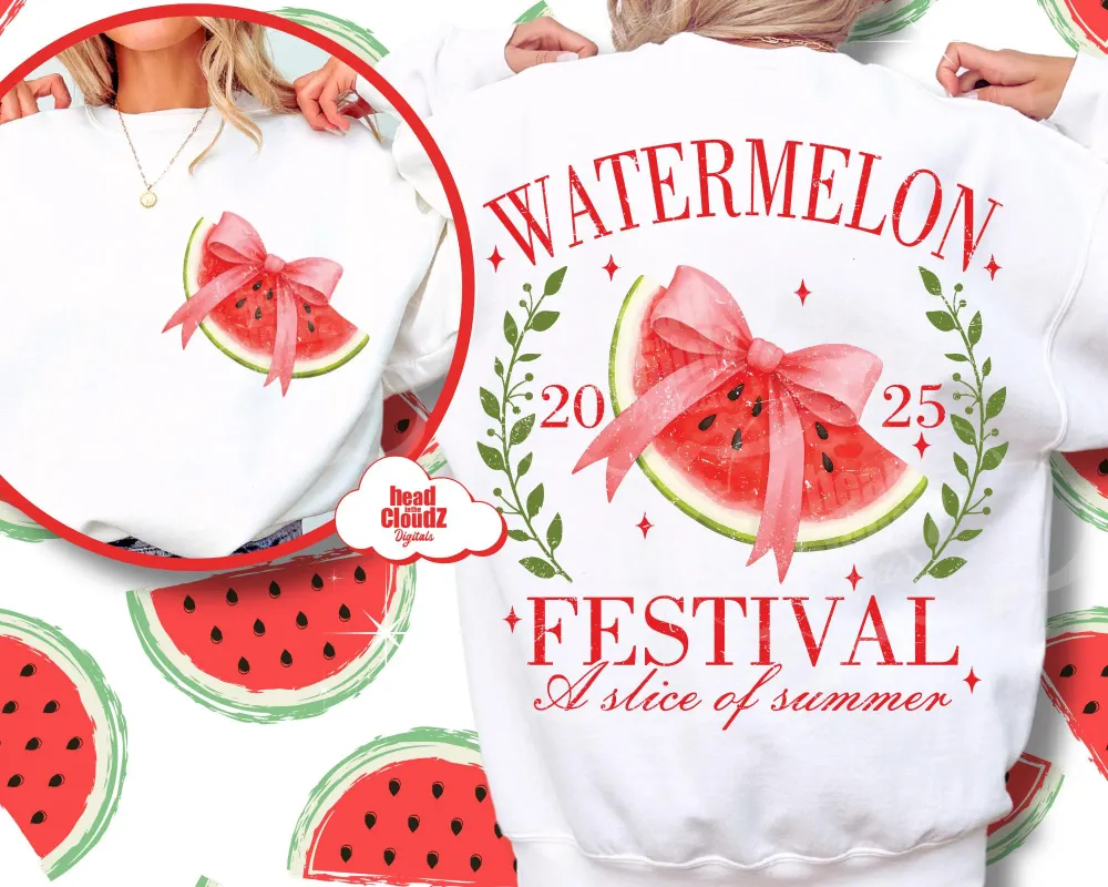 Watermelon Festival 2025 (Distressed & Non Distressed PNG)